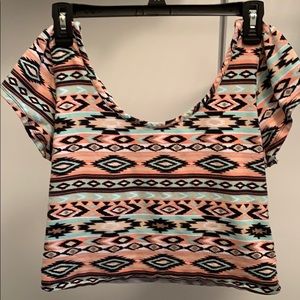 Multi-colored crop top
